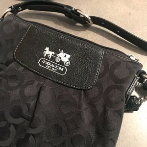 Black COACH crossbody purse